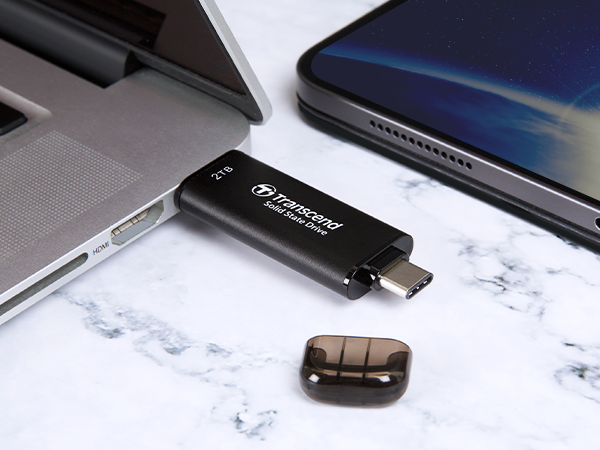 Transcend ESD310C行動固態硬碟效能實測，原生USB控制器更涼更小巧